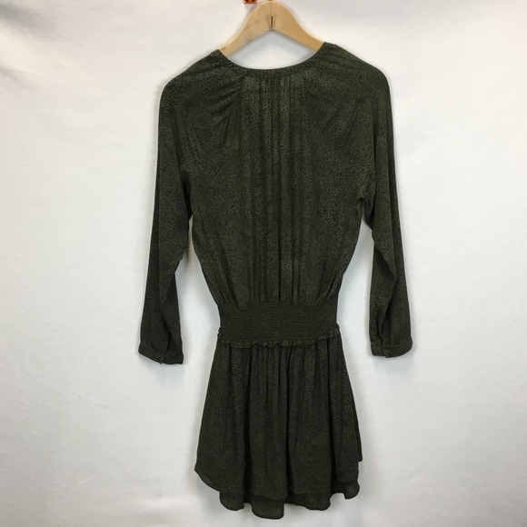 Rails Jasmine Olive Speckled Long sleeve Mini Dress - Picture 3 of 12